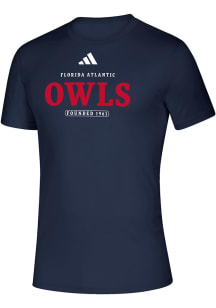 Adidas Florida Atlantic Owls Navy Blue Creator Short Sleeve T Shirt