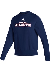 Adidas Florida Atlantic Owls Womens Navy Blue Premium Vintage Crew Sweatshirt