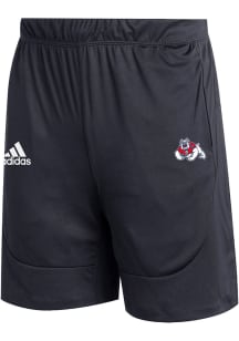 Adidas Fresno State Bulldogs Mens Navy Blue Sideline Knit Shorts