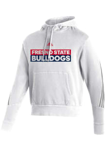 Adidas Fresno State Bulldogs Mens White Fashion Pullover Long Sleeve Hoodie