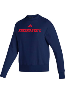 Adidas Fresno State Bulldogs Womens Navy Blue Premium Vintage Crew Sweatshirt