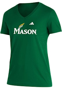 Adidas George Mason University Womens Green Blend Short Sleeve T-Shirt