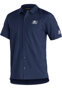 Adidas Georgia Southern Eagles Mens Navy Blue Sideline21 Full Button Short Sleeve Polo