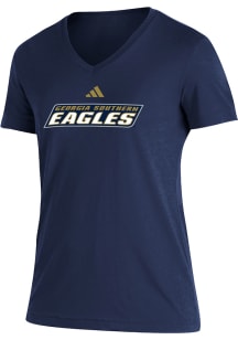 Adidas Georgia Southern Eagles Womens Navy Blue Blend Short Sleeve T-Shirt
