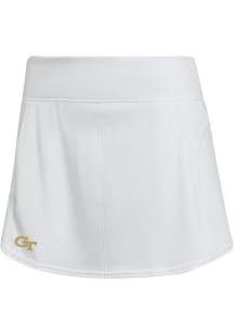 Adidas GA Tech Yellow Jackets Womens White Tennis Skirt