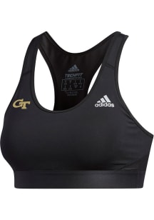 Adidas GA Tech Yellow Jackets Womens Black Alphaskin Bra Tank Top