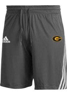 Adidas Grambling State Tigers Mens Grey 3 Stripe Knit Shorts