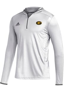 Adidas Grambling State Tigers Mens White Team Issue Hooded Long Sleeve 1/4 Zip Pullover