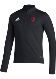 Adidas Indiana Hoosiers Mens Black Entrada22 Training Long Sleeve 1/4 Zip Pullover
