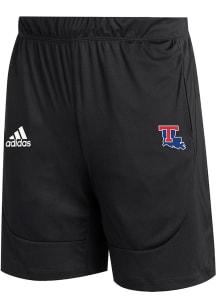 Adidas Louisiana Tech Bulldogs Mens Black Sideline Knit Shorts