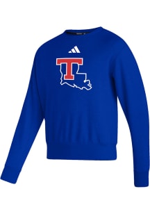 Adidas Louisiana Tech Bulldogs Mens Blue Premium Vintage Long Sleeve Crew Sweatshirt
