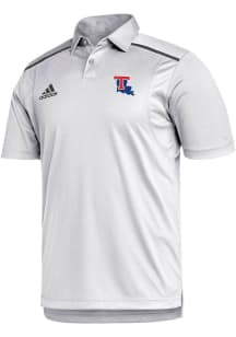 Adidas Louisiana Tech Bulldogs Mens White Team Issue Short Sleeve Polo