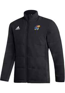 Adidas Kansas Jayhawks Mens Black Team Medium Weight Jacket