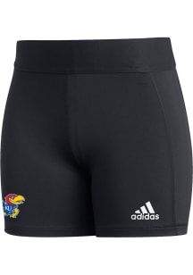 Adidas Kansas Jayhawks Womens Black Alphaskin Shorts