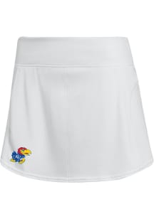Adidas Kansas Jayhawks Womens White Tennis Skirt