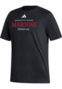 Adidas University of Chicago Maroons Black Fresh Short Sleeve T Shirt