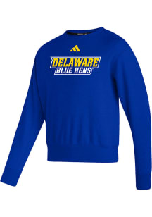 Adidas Delaware Fightin' Blue Hens Mens Blue Premium Vintage Long Sleeve Crew Sweatshirt