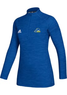 Adidas Delaware Fightin' Blue Hens Womens Blue Game Mode Performance 1/4 Zip Pullover