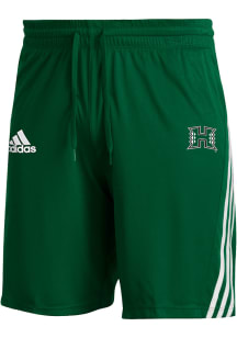 Adidas Hawaii Warriors Mens Green 3 Stripe Knit Shorts
