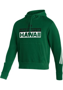 Adidas Hawaii Warriors Mens Green Fashion Pullover Long Sleeve Hoodie