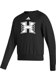 Adidas Hawaii Warriors Mens Black Premium Vintage Long Sleeve Crew Sweatshirt