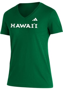 Adidas Hawaii Warriors Womens Green Blend Short Sleeve T-Shirt