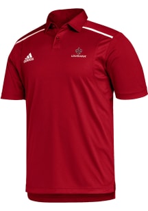 Adidas UL Lafayette Ragin' Cajuns Mens Red Team Issue Short Sleeve Polo