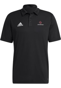 Adidas UL Lafayette Ragin' Cajuns Mens Black Entrada22 Short Sleeve Polo