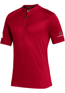 Adidas UL Lafayette Ragin' Cajuns Mens Red Sideline Short Sleeve Polo