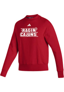 Adidas UL Lafayette Ragin' Cajuns Womens Red Premium Vintage Crew Sweatshirt