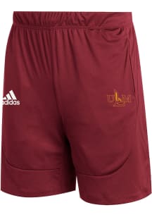 Adidas Louisiana-Monroe Warhawks Mens Burgundy Sideline Knit Shorts