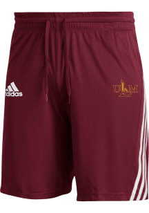 Adidas Louisiana-Monroe Warhawks Mens Burgundy 3 Stripe Knit Shorts
