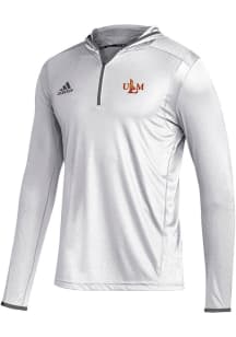 Adidas Louisiana-Monroe Warhawks Mens White Team Issue Hooded Long Sleeve 1/4 Zip Pullover