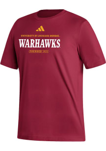 Adidas Louisiana-Monroe Warhawks Burgundy Fresh Short Sleeve T Shirt