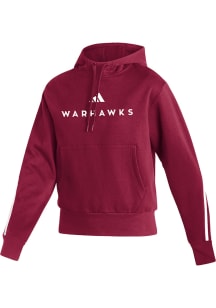 Adidas Louisiana-Monroe Warhawks Womens Burgundy Fashion Pullover Hooded Sweatshirt