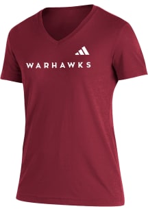 Adidas Louisiana-Monroe Warhawks Womens Burgundy Blend Short Sleeve T-Shirt