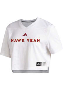 Adidas Louisiana-Monroe Warhawks Womens White Crop Jersey Short Sleeve T-Shirt