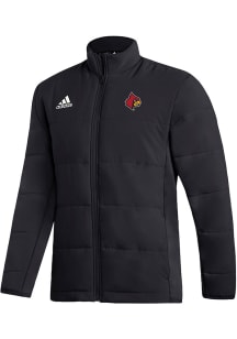 Adidas Louisville Cardinals Mens Black Team Medium Weight Jacket