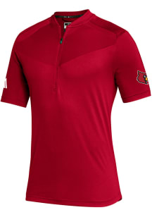 Adidas Louisville Cardinals Mens Red Sideline Short Sleeve Polo