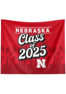 Red Nebraska Cornhuskers Class of 2025 34xx40 Tapestry Blanket
