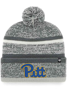 47 Pitt Panthers Charcoal Brain Freeze Cuff Beanie Mens Knit Hat
