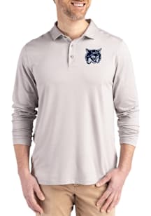 Cutter and Buck New Hampshire Wildcats Mens Grey Vault Coastline Long Sleeve Polo Shirt
