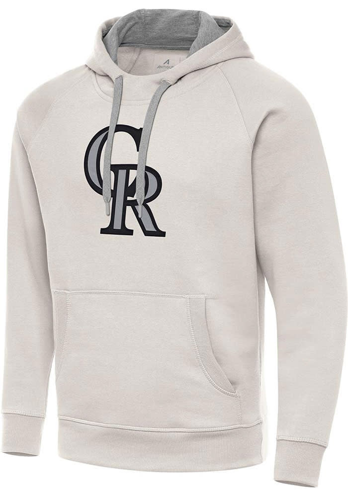 Antigua Colorado Rockies Mens CREAM Full Front Victory