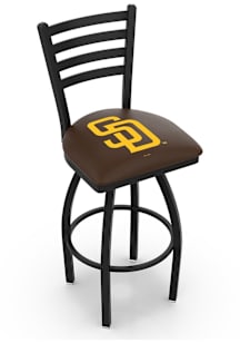 San Diego Padres High Back Swivel Pub Stool - Black