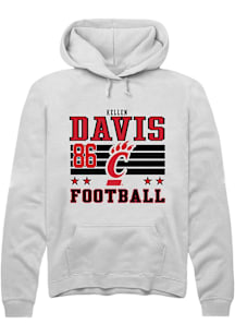 Kellen Davis Cincinnati Bearcats Mens White Football NIL Striped Player Hood