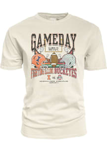 Illinois Fighting Illini Football vs Ohio State Buckeyes Short Sleeve T Shirt - Ivory