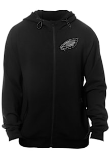 New Era Philadelphia Eagles Mens Black Primary Logo Long Sleeve Zip