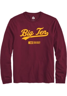 Mens Big Ten Maroon Rally Script Tee