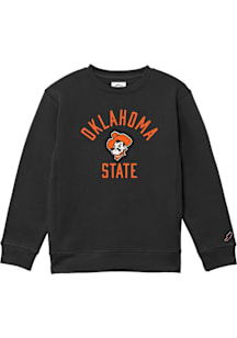 Oklahoma State Cowboys Youth Black Vintage Arch Mascot Long Sleeve Crew Sweatshirt