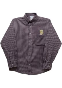 Vive La Fete Florida State Seminoles Baby Red Gingham Long Sleeve Polo